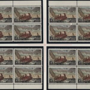 Scott# 1207 "WINSLOW HOMER" MNH MATCHED PLATE BLOCKS (4) P# 27362