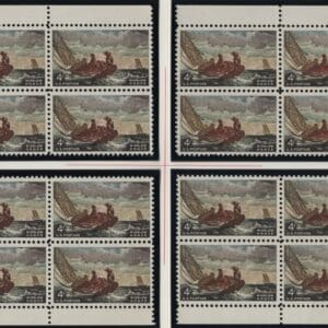 Scott# 1207 "WINSLOW HOMER" MNH MATCHED PLATE BLOCKS (4) P# 27374
