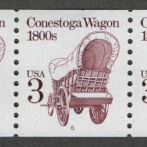 Scott# 2252a "CONESTOGA WAGON" MNH C PRESS WET GUM PNC7 P#6