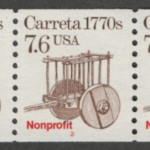 Scott# 2255 "CARRETA" TRANSPORTATION SERIES MNH PNC5 PLATE # 2