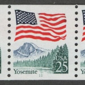 Scott# 2280a "FLAG-YOSEMITE" MNH PNC5, PLATE # 11, NICELY CENTERED