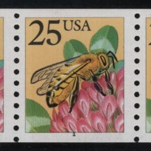 Scott# 2281f "HONEY BEE" MNH PNC5, PLATE #1, LARGE BLOCK TAGGED