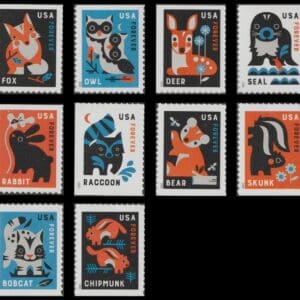 Scott# 6006-15 "BABY WILD ANIMALS" MNH BOOKLET SINGLES SET (10)
