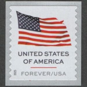 Scott# 6018 "U.S. FLAG" APU MNH COIL SINGLE, NICELY CENTERED