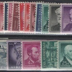 Scott# 1030-59A "LIBERTY SERIES" MNH SINGLES SET+COIL PAIRS (42)