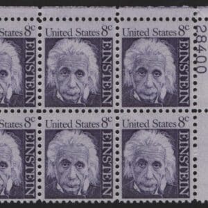 Scott# 1285 "ALBERT EINSTEIN-SCIENTIST" PLATE BLOCK (6) MNH