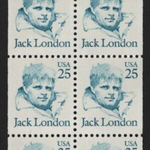Scott# 2182a "JACK LONDON" MNH BOOKLET PANE (10) PLATE# 1