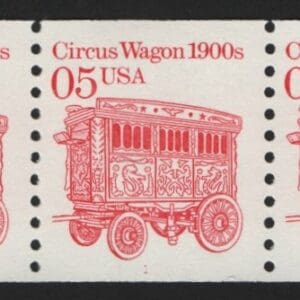 Scott# 2452 "CIRCUS WAGON" TRANSPORTATION SERIES PNC7, PLATE# 1