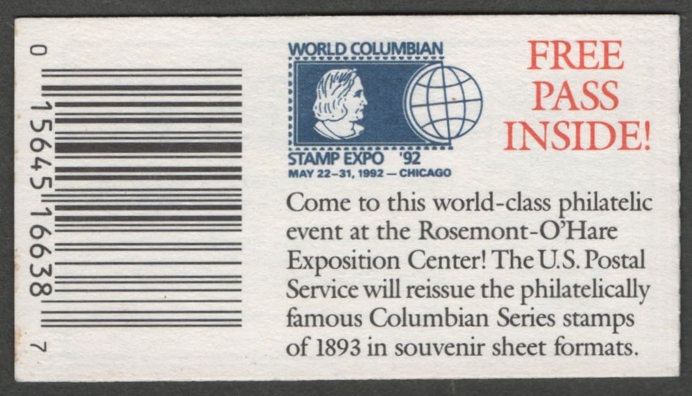Scott# 2528a-BK186a "FLAG & OLYMPIC RINGS" UNEXPLODED BOOKLET (10) P# K11111 - Image 3