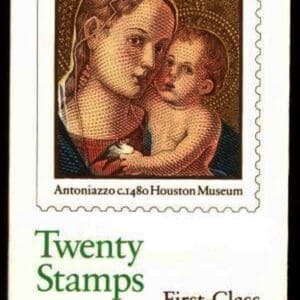 Scott# 2578a BK193 "CHRISTMAS" INTACT BOOKLET (20) MNH WITH PLATE # 1