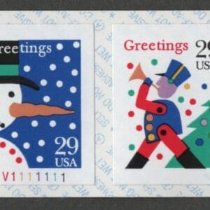 Scott# 2799-2802 (2799a) "CHRISTMAS GREETINGS" MNH PNC(8) PLATE# V1111111