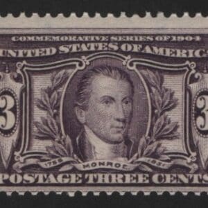 Scott# 325 "MONROE" LOUISIANA PURCHASE, MNH, OG, NICELY CENTERED