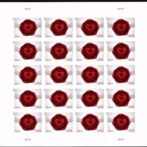 Scott# 4741 "LOVE - ENVELOPE and SEAL" MNH SHEET (20)