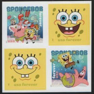Scott# 6025-28 "SPONGEBOB" MNH BLOCK (4) NICELY CENTERED