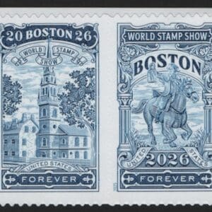 Scott# 6029-30 "BOSTON 2026 WORLD STAMP SHOW" MNH HORIZONTAL PAIR