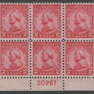 Scott# 689 "VON STEUBEN" MNH PLATE BLOCK (6) NICELY CENTERED P#20267
