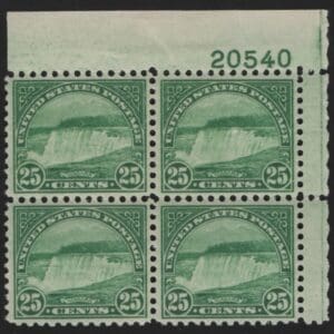 Scott# 699 "NIAGARA FALLS" MNH PLATE BLOCK (4) PLATE# 20540