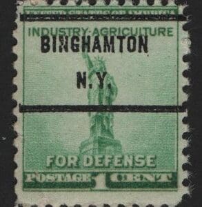 Scott# 899 "NATIONAL DEFENSE" MINT SINGLE, BINGHAMTON PRECANCEL