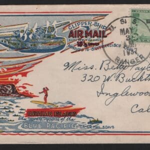Scott# C21- C22 "CHINA CLIPPER" USS RANGER-HONOLULU-SAN FRANCISCO