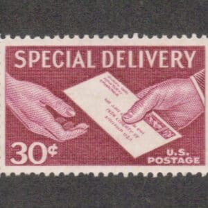 Scott# E21 "SPECIAL DELIVERY-HAND TO HAND" MINT, NICELY CENTERED