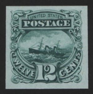 Scott# 117P3 "S S ADRIATIC" PLATE PROOF ON INDIA, NICELY CENTERED