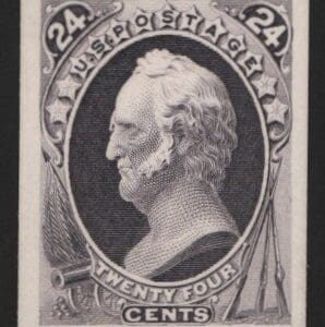 Scott# 164P4 "SCOTT" PLATE PROOF ON CARD, NICELY CENTERED