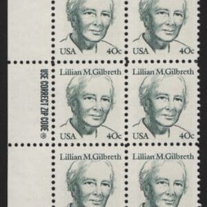 Scott# 1868 "LILLIAN M. GILBRETH - ENGINEER" MNH ZIP BLOCK (6)