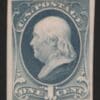 Scott# 206P4 "FRANKLIN" PLATE PROOF ON CARD, VERY NICELY CENTERED