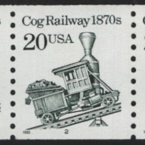 Scott# 2463 "COG RAILWAY" TRANSPORTATION SERIES MNH PNC5, PLATE# 2