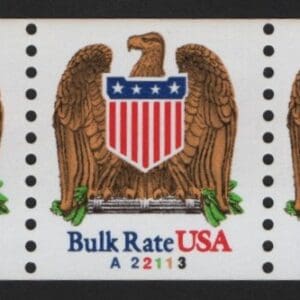 Scott# 2602 "EAGLE/SHIELD" PNC5, PLATE# A22113, NICELY CENTERED