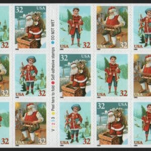 Scott# 3008-11a "SANTA & CHILDREN" S/A SE-TENANT BOOKLET (20) MNH P# V3233