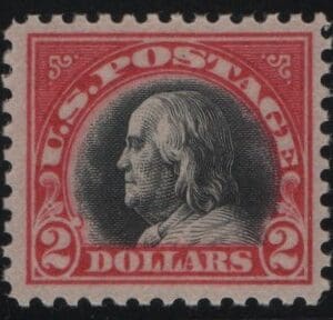 Scott# 547 "FRANKLIN" MVLPH FLAT PLATE PERF 11, NICELY CENTERED