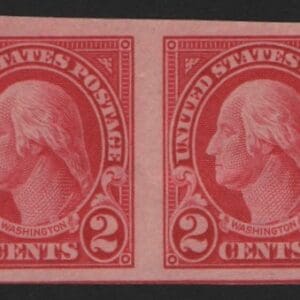 Scott# 577 "WASHINGTON" IMPERF PAIR, MNH, VERY NICELY CENTERED