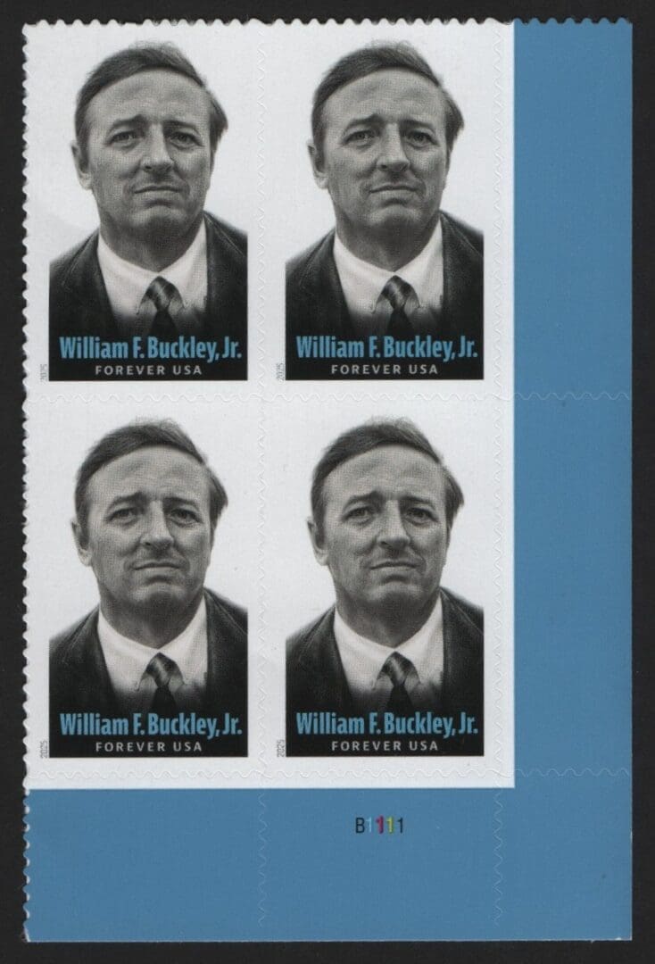 Scott# 6032 "WILLIAM F BUCKLEY JR" MNH PLATE BLOCK (4)
