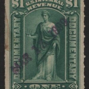 Scott# R173 "DOCUMENTARY REVENUE" USED, DATED HAND STAMP CANCEL