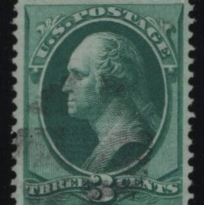 Scott# 136 "WASHINGTON" USED H GRILL, VERY WELL CENTERED