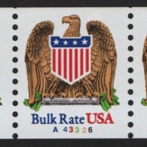 Scott# 2602 "EAGLE/SHIELD" PNC5, PLATE# A43326, NICELY CENTERED