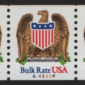 Scott# 2602 "EAGLE/SHIELD" PNC5, PLATE# A43334, NICELY CENTERED