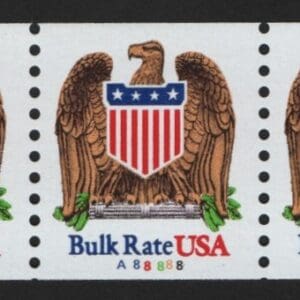 Scott# 2602 "EAGLE/SHIELD" PNC5, PLATE# A88888, NICELY CENTERED
