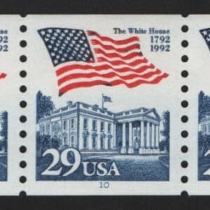 Scott# 2609 "FLAG OVER WHITE HOUSE" MNH PNC5, PLATE# 10