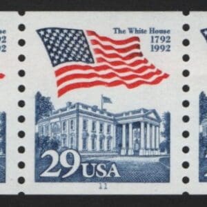Scott# 2609 "FLAG OVER WHITE HOUSE" MNH PNC5, PLATE# 11