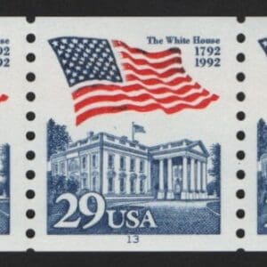Scott# 2609 "FLAG OVER WHITE HOUSE" MNH PNC5, PLATE# 13