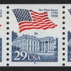 Scott# 2609 "FLAG OVER WHITE HOUSE" MNH PNC5, PLATE# 4
