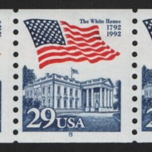 Scott# 2609 "FLAG OVER WHITE HOUSE" MNH PNC5, PLATE# 8