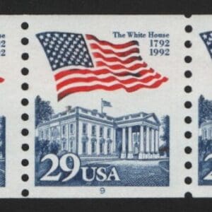 Scott# 2609 "FLAG OVER WHITE HOUSE" MNH PNC5, PLATE# 9