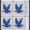 Scott# 2877 "DOVE & OLIVE BRANCH-MAKE UP RATE, MNH ZIP BLOCK (4)