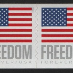 Scott# 5788 "FREEDOM FLAG" MNH APU COIL PAIR, NICELY CENTERED