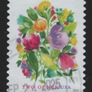 Scott# 5850 "WEDDING BLOOMS" USED TWO OUNCE RATE SINGLE