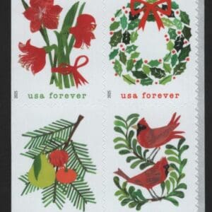 Scott# 6033-36 "HOLIDAY CHEER" BOOKLET BLOCK (4) MNH
