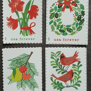 Scott# 6033-36 "HOLIDAY CHEER" BOOKLET SINGLES SET (4) MNH